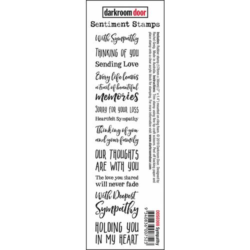 Darkroom Door Sympathy Sentiment Stamp 