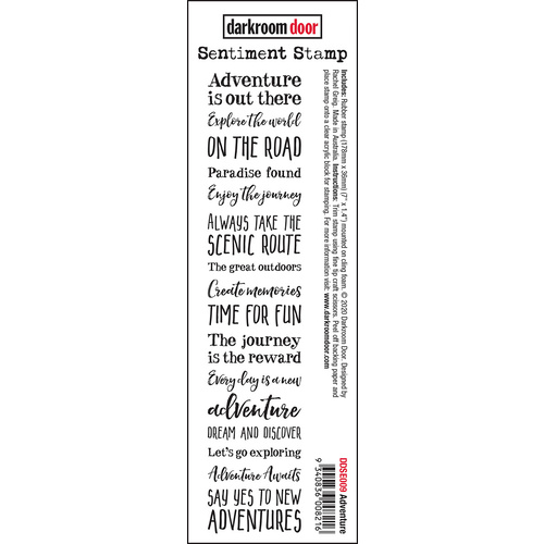 Darkroom Door Adventure Sentiment Stamp 