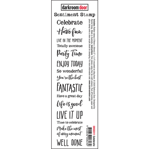 Darkroom Door Sentiment Stamp Celebrate