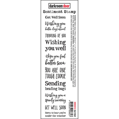 Darkroom Door Get Well Sentiment Stamp