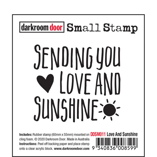 Darkroom Door Love and Sunshine Small Stamp 