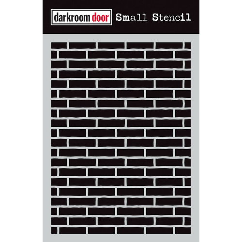 Darkroom Door Small Stencil Brick Wall