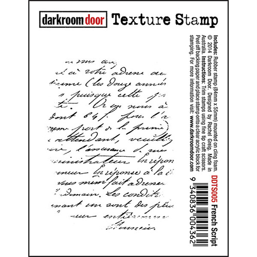Darkroom Door Texture Stamp French Script 