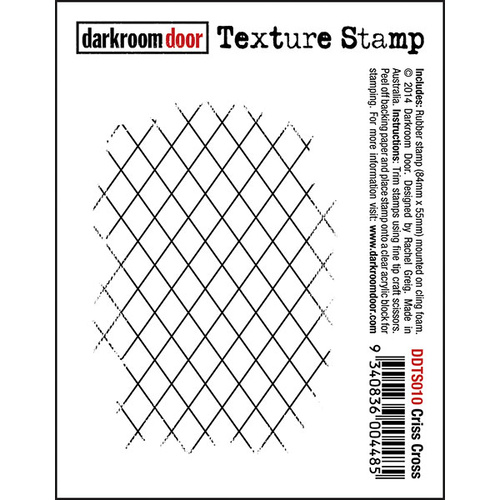 Darkroom Door Texture Stamp Criss Cross 