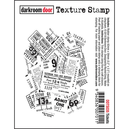 Darkroom Door Texture Stamp Tickets 