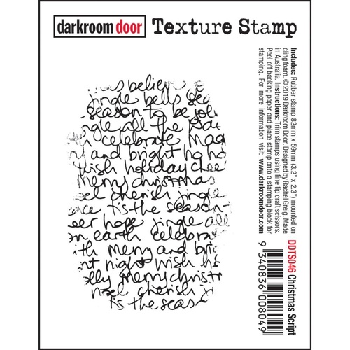 Darkroom Door Texture Stamp Christmas Script