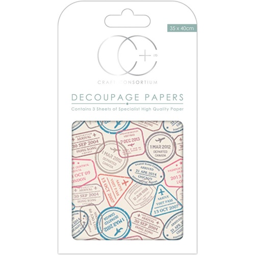 Craft Consortium Decoupage Paper Globe Trotter