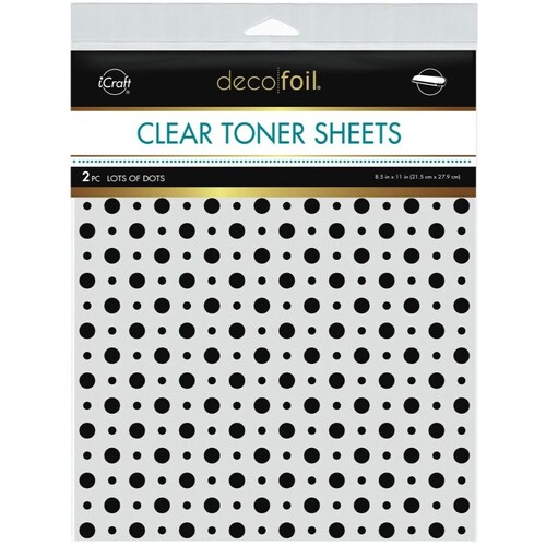 iCraft DecoFoil Clear Toner Sheets - Lots of Dots 2pc