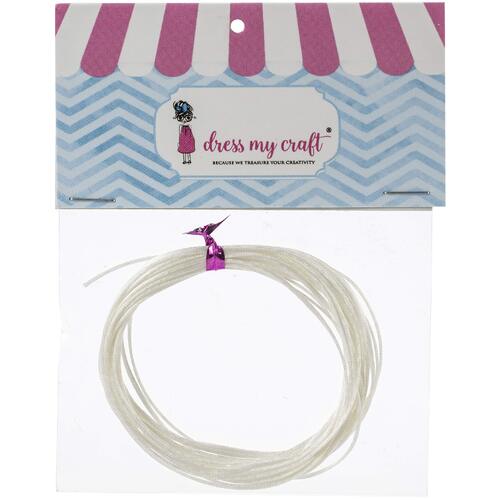 Dress My Craft Satin Ribbon Twine White