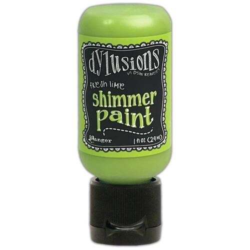 Dylusions Fresh Lime Shimmer Paint