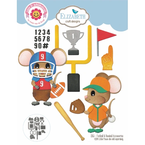 Elizabeth Craft Football/ Baseball Accessories Die