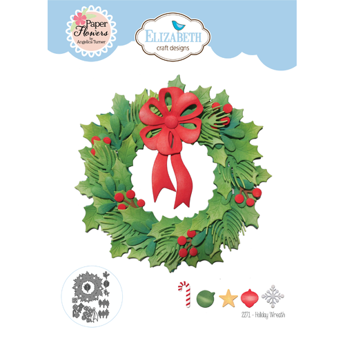 Elizabeth Craft Holiday Wreath Die from the Festive Holly Collection
