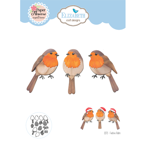 Elizabeth Craft Festive Robin Die from the Festive Holly Collection