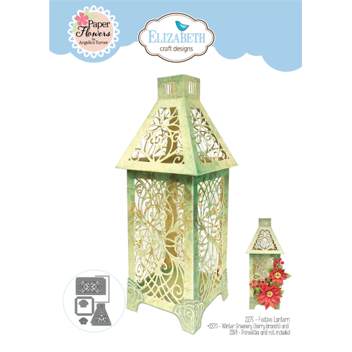 Elizabeth Craft Festive Lantern Die from the Festive Holly Collection