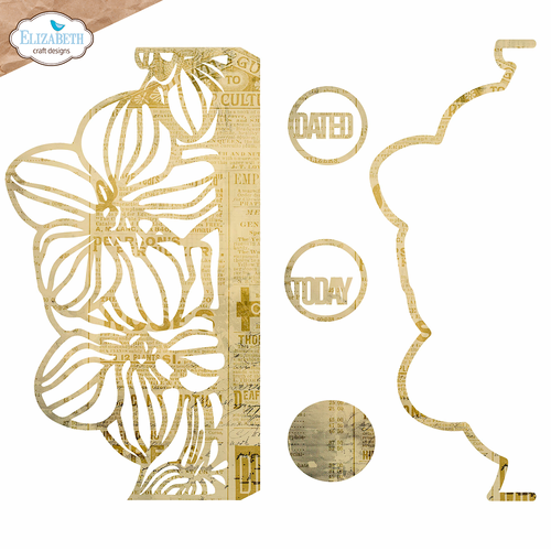 Elizabeth Craft Borderpage With Flowers Die