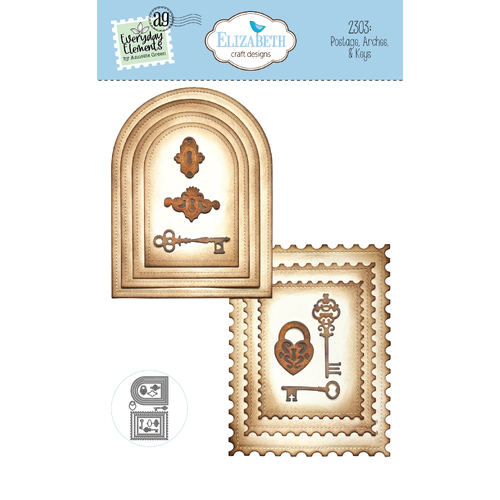 Elizabeth Craft Postage, Arches & Keys Die