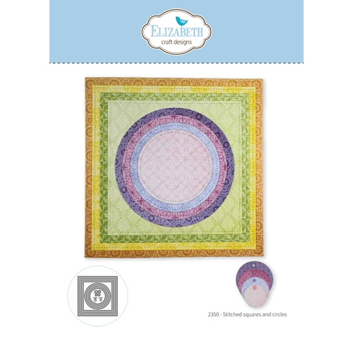 Elizabeth Craft Stitched Squares And Circles Die from the Beautiful Blooms Release