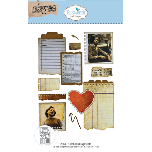 Elizabeth Craft Notebook Fragments Die