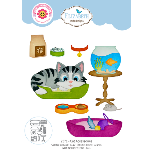 Elizabeth Craft Cat Accessories Die from the Meet the Cats Collection