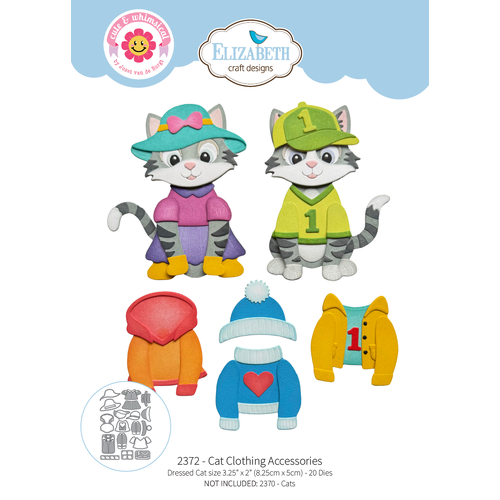 Elizabeth Craft Cat Clothing Accessories Die from the Meet the Cats Collection