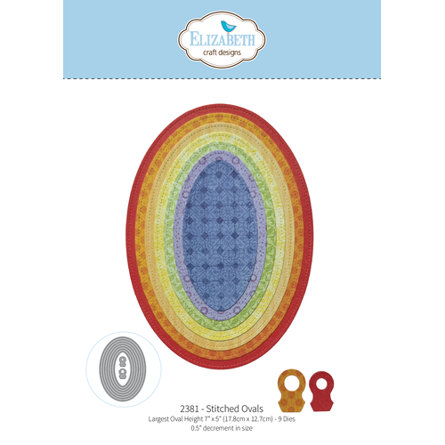 Elizabeth Craft Stitched Ovals Die