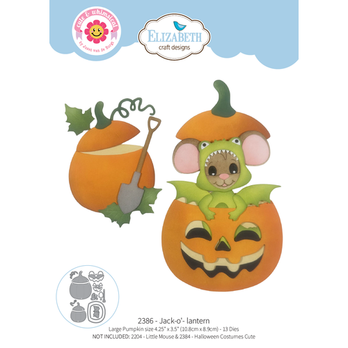 Elizabeth Craft Jack-o'- lantern Die from the Snuggle Season Collection