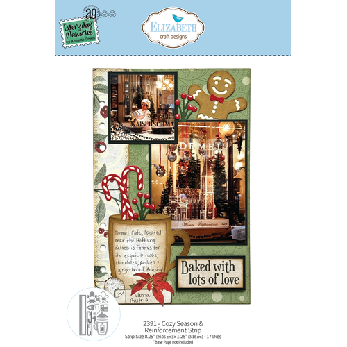 Elizabeth Craft Designs Elizabeth Craft Designs Cozy Season & Reinforcement Strip Die from the Comfy Cozy Collection