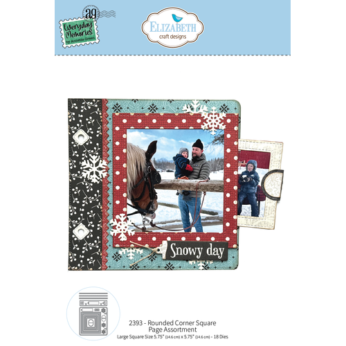Elizabeth Craft Designs Elizabeth Craft Designs Rounded Corner Square Page Assortment Die from the Comfy Cozy Collection