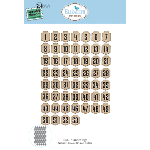 Elizabeth Craft Designs Elizabeth Craft Designs Number Tags Die from the Comfy Cozy Collection