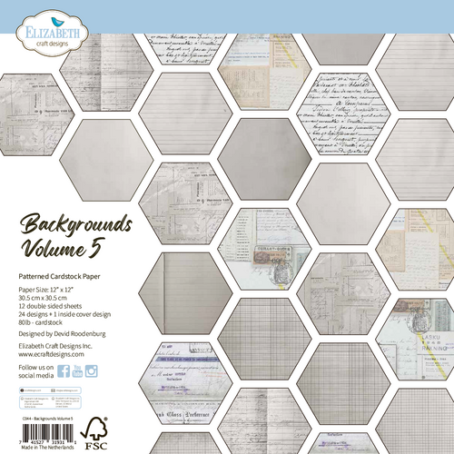 Elizabeth Craft Backgrounds Volume 5 Paper Pack