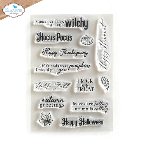 Elizabeth Craft Autumn Words Stamp