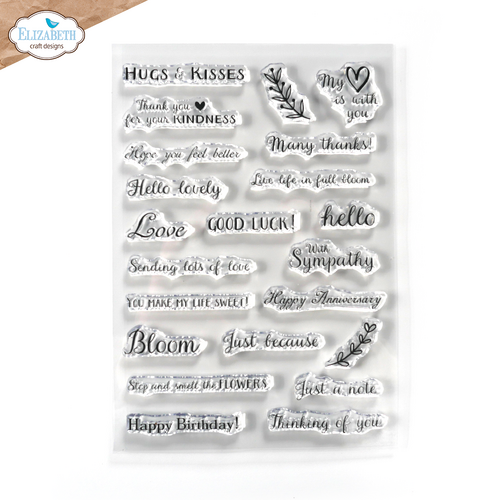 Elizabeth Craft With Love Sentiments Stamp