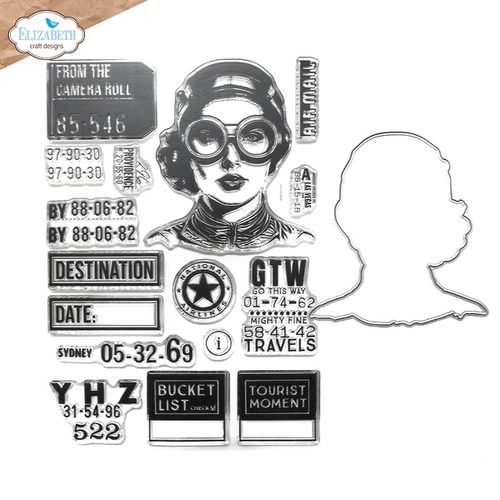 Elizabeth Craft Travels from the Past Stamp & Die Set