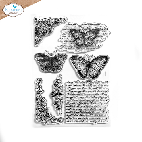 Elizabeth Craft Butterflies and Swirls Stamp