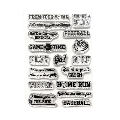 Elizabeth Craft Sport Sentiments Stamp