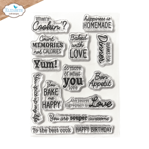 Elizabeth Craft In The Kitchen Sentiments Stamp