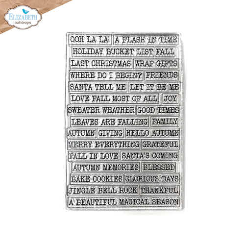 Elizabeth Craft Journal Phrases 6 Stamp