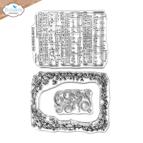 Elizabeth Craft Music & Ornate Frame Stamp Set