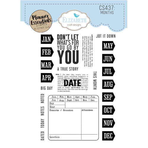 Elizabeth Craft Months Stamp