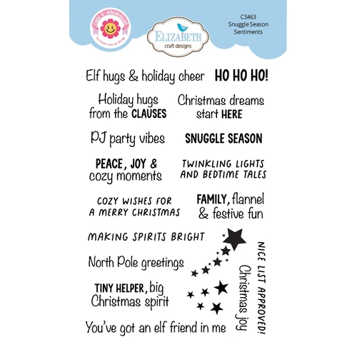 Elizabeth Craft Snuggle Season Sentiments Stamp from the Snuggle Season Collection