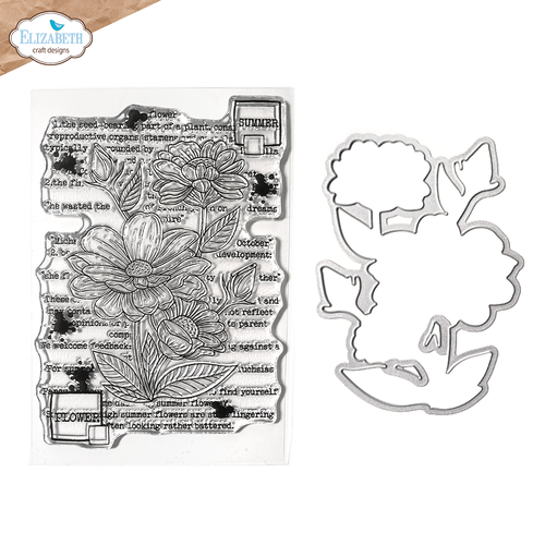 Elizabeth Craft Summer Flower Stamp And Die Set from the In the Garden Collection