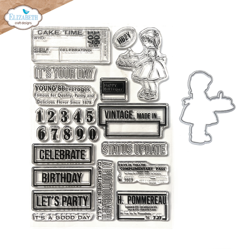 Elizabeth Craft Celebrations 2 Stamp And Die Set