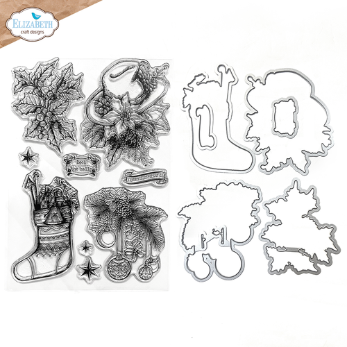 Elizabeth Craft Deck the Halls Stamp and Die Set