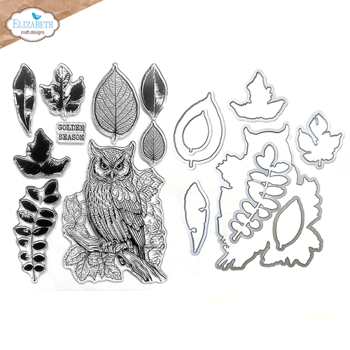 Elizabeth Craft Golden Season Stamp and Die Set