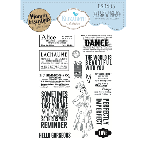 Elizabeth Craft Getting Festive Stamp And Die Set