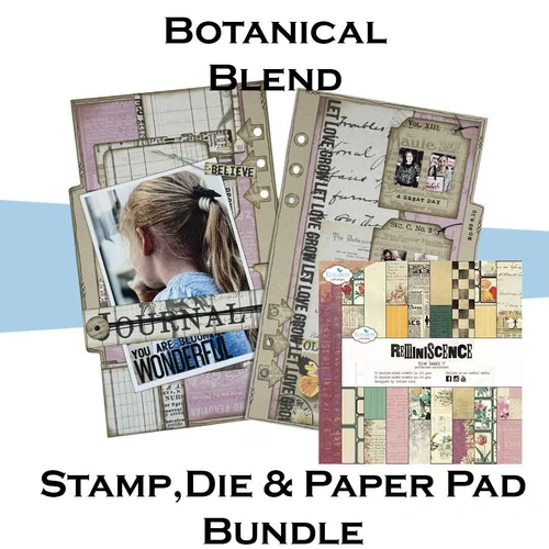Elizabeth Craft Botanical Blend Stamp, Die & Reminiscence Book Bundle