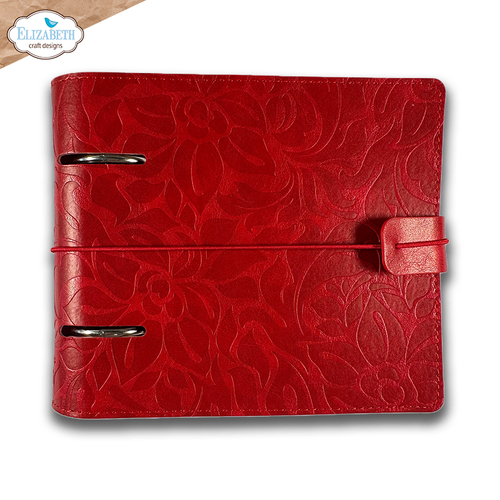 Elizabeth Craft Designs Elizabeth Craft Designs Memory Binder Square Page - Festive Red Embossed from the Comfy Cozy Collection
