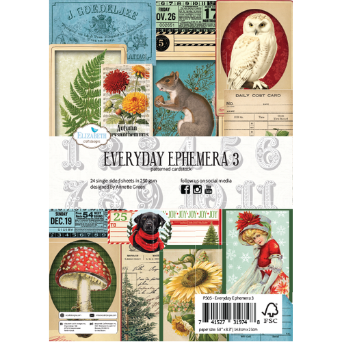 Elizabeth Craft Designs Elizabeth Craft Designs Everyday Ephemera 3 from the Comfy Cozy Collection