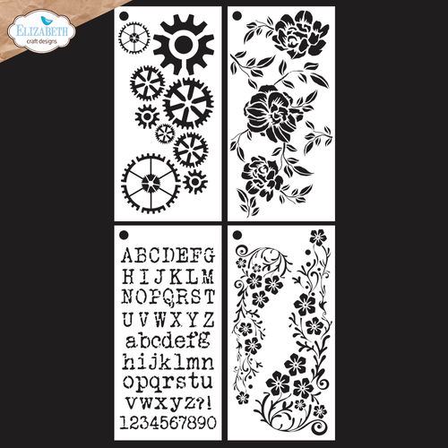 Elizabeth Craft Journal Stencils 8 from the In the Garden Collection