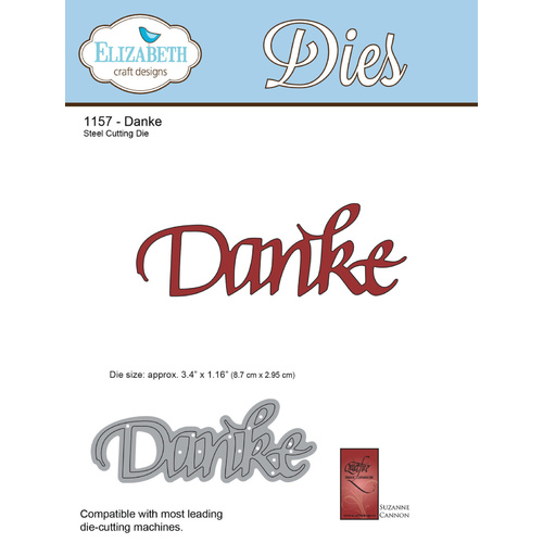 Elizabeth Craft Designs Die A Way With Words Danke by Suzanne Cannon